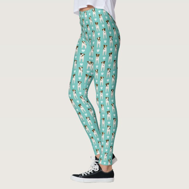 Leggings Parson Jack Russell Terriers con corazones ilumina (Izquierda)