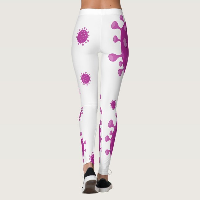 Leggings Partícula viral púrpura (Reverso)
