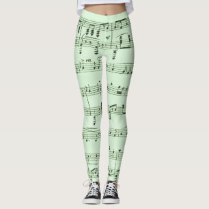 Leggings Partitura verde
