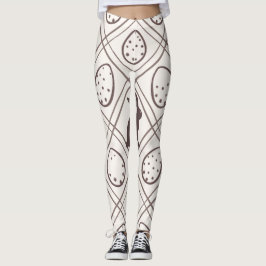 Leggings Pascua de cuadros marrones  