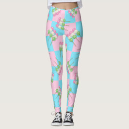 Leggings Pastel azul rosa de las piernas Dango verificadas