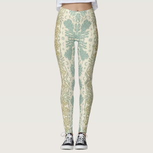 Leggings Pastel Boho Coral Mandala