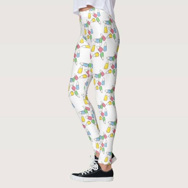 Leggings Pastel Candy Corn Candy Candy Kernels (Izquierda)