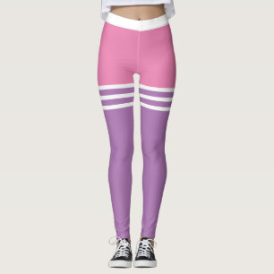 Leggings Pastel   Colores negrita mezclados con franjas de