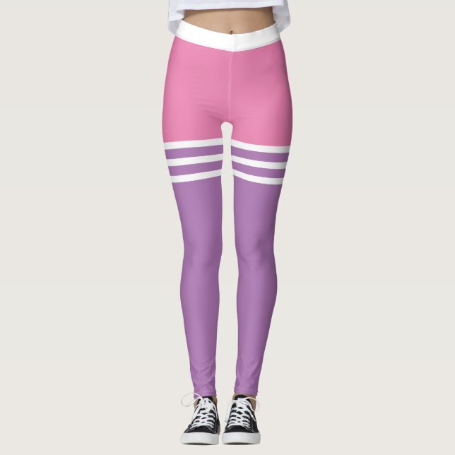 Leggings Pastel | Colores negrita mezclados con franjas de  (Anverso)