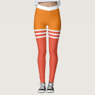 Leggings Pastel Colores negrita mezclados con franjas de