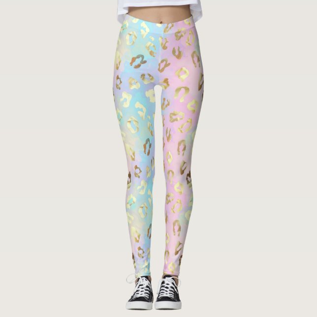 Leggings Pastel Colors Leopard Skin Bandana (Anverso)