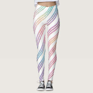 Leggings Pastel de arcoiris a rayas