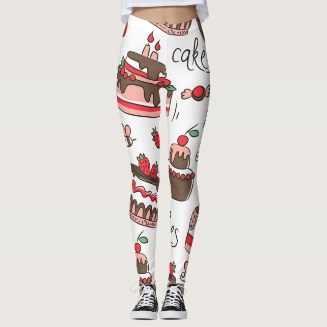 Leggings Pastel de comida (Anverso)