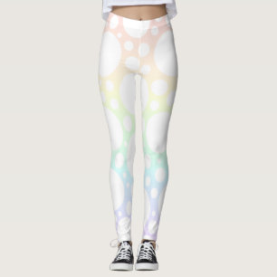 Leggings Pastel de garras de puntos de la polca arcoiris