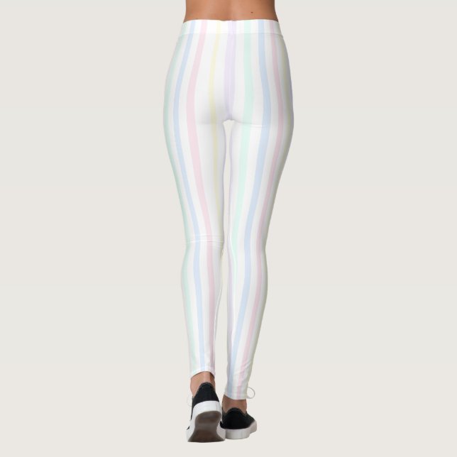 Leggings Pastel de la banda de caramelo Arcoiris (Reverso)