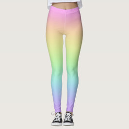 Leggings Pastel de piernas arcoiris