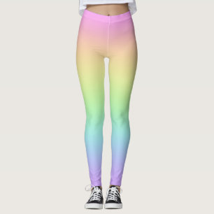 Leggings Pastel de piernas arcoiris
