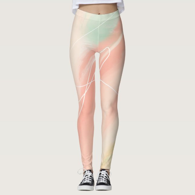 Leggings Pastel Dreams Resumen el arte (Anverso)