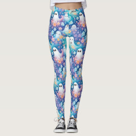 Leggings Pastel Girly Halloween Cute Fantasma Retro Floral