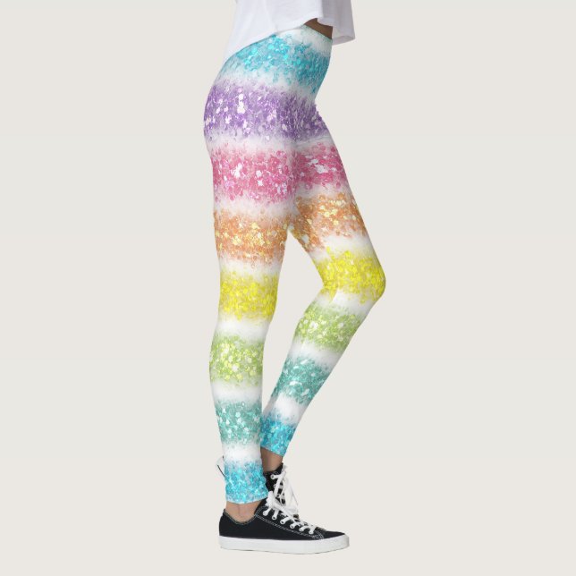 Leggings Pastel Glitter Rainbow (Derecha)