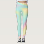 Leggings Pastel iris holográfico irlandés<br><div class="desc">Leyendas de color de arcoiris del pasillo iris iridiscente holográfico</div>