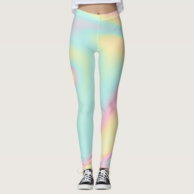 Leggings Pastel iris holográfico irlandés (Anverso)