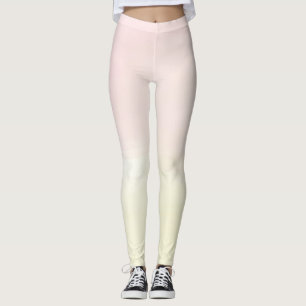 Leggings Pastel Lemon Rosa Amarillo Ombre Mujeres Piernas