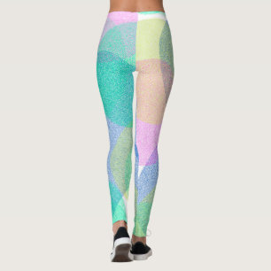 Leggings Pastel Pale Turquoise Resumen Nubes de Arte