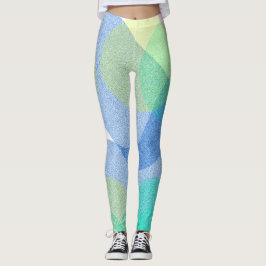 Leggings Pastel Pale Turquoise Resumen Nubes de Arte