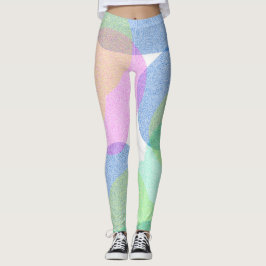 Leggings Pastel Pale Turquoise Resumen Nubes de arte Legión