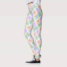 LEGGINGS PASTEL POP ART MARTINIS