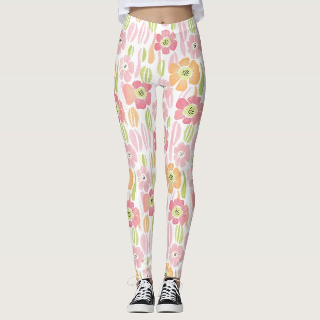 Leggings Pastel Retro Floral (1) (Anverso)