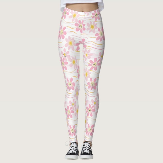 Leggings Pastel Retro Floral (4) (Anverso)