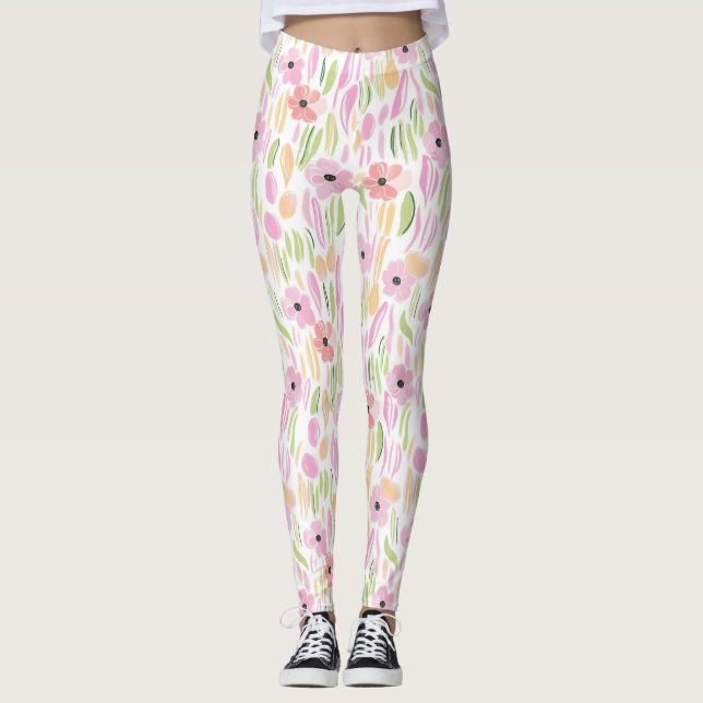 Leggings Pastel Retro Floral (5) (Anverso)