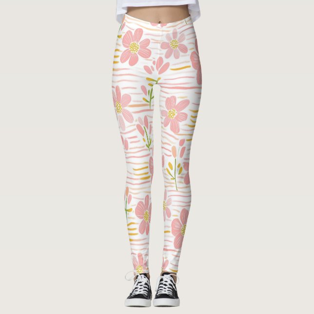 Leggings Pastel Retro Floral (6) (Anverso)