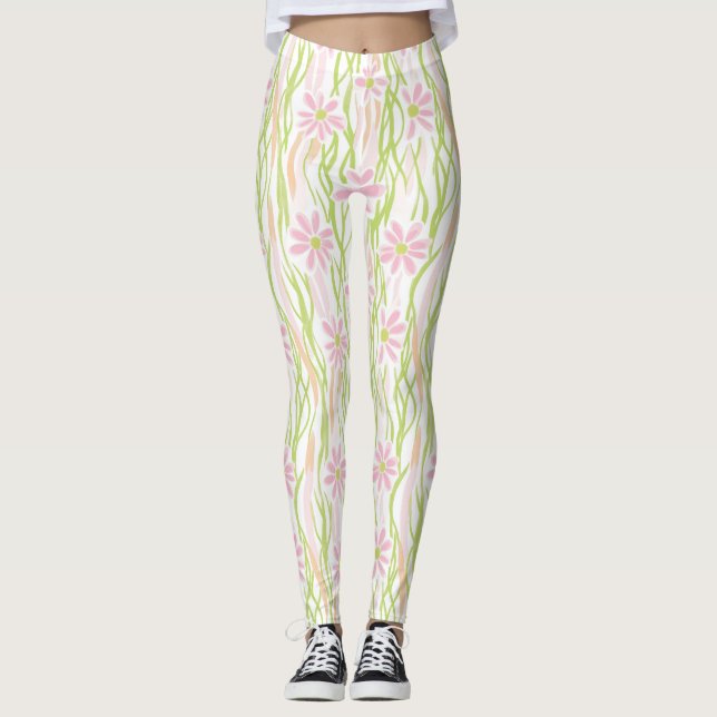 Leggings Pastel Retro Floral (8) (Anverso)