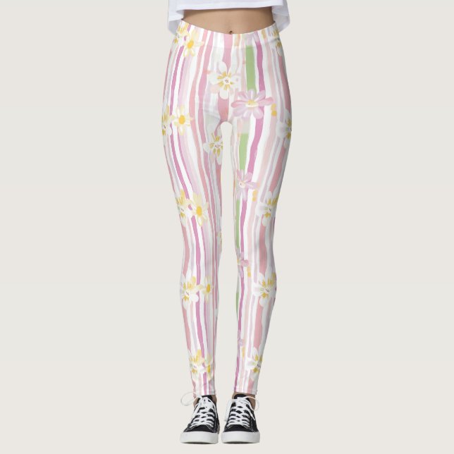 Leggings Pastel Retro Floral (9) (Anverso)