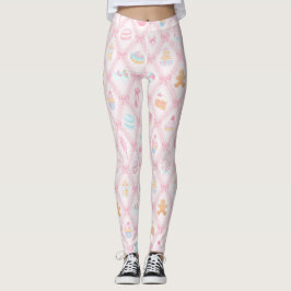 Leggings Pastel Sweet Holiday Treats with Bows
