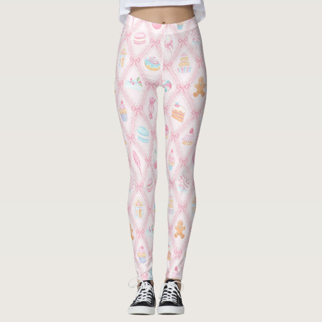 Leggings Pastel Sweet Holiday Treats with Bows (Anverso)