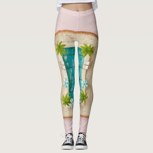 Leggings Pastel Vaporwave Pool Toast (Anverso)