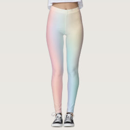 Leggings Pastel verde del mar rosa Ombre