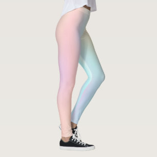 Leggings Pastel verde del mar rosa Ombre