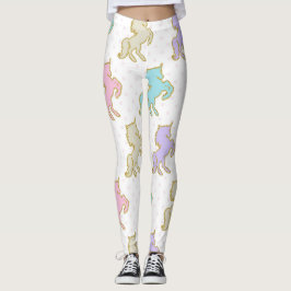 Leggings Pastel y unicornio de oro