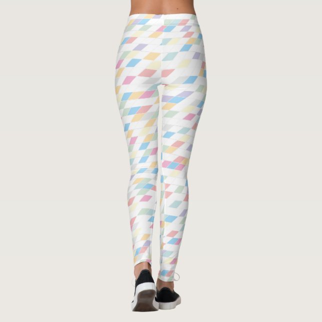 Leggings Pasteles abstractos coloridos (Reverso)
