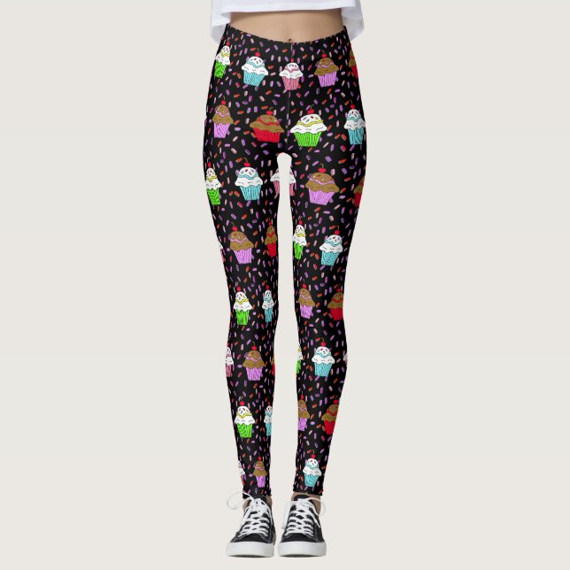 Leggings Pasteles caprichosos y rociadores de dulces (Anverso)