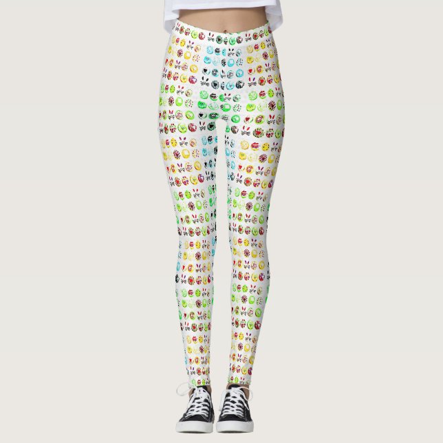 Leggings Pasteles de Pascua de Arte Pop 2 (Anverso)