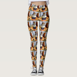 Leggings Pasteles de peregrino de pop Art