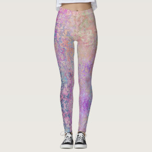 Leggings Pasteles Grunge Resumen Moderno