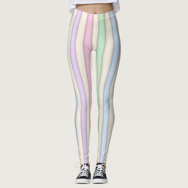 Leggings Pasteles multicolores con tira alterada (Anverso)
