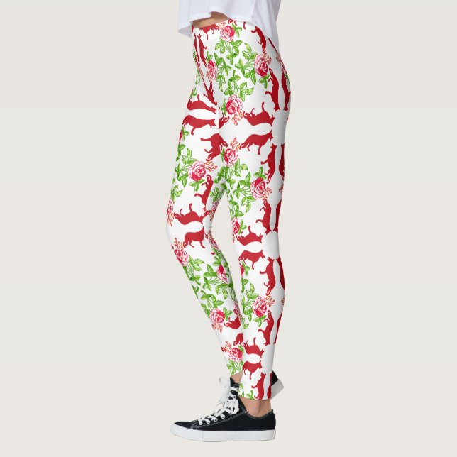 Leggings Pastor Alemán y Rosas (Izquierda)