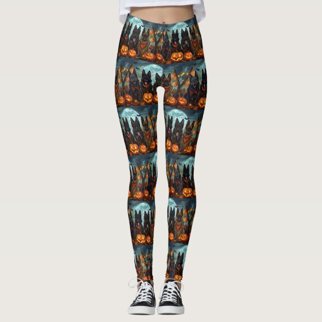 Leggings Pastor belga Halloween Spooky (Anverso)