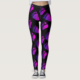Leggings Patas de oso en rosado/la púrpura - polainas