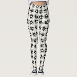 Leggings Patas negras, garras de perro, garras de gato, con