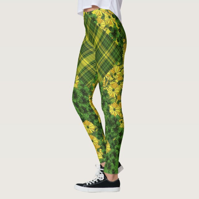 Leggings Patchaje de flores y de plástico (Izquierda)